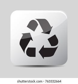 recycle icon 3d, for Internet icon and application icon. Vector eps 10.