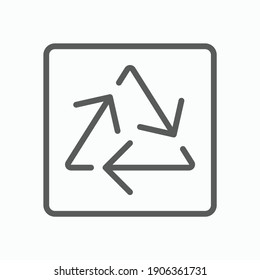 recycle icon, arrow vector, environment illustration 