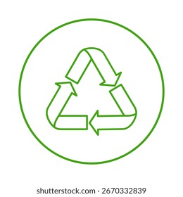 Recycling-Symbol, Pfeile Logo Web-Symbol, Vektorgrafik