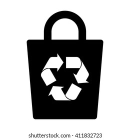 recycle icon black bag