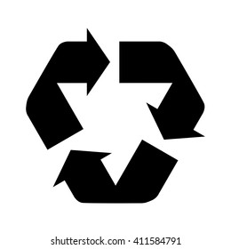 recycle icon black connected