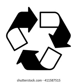 recycle icon black half transparent