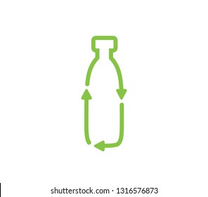 Recycle icon. Recycle bottle vector design. 