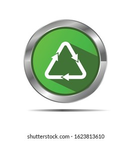 recycle icon button vector template