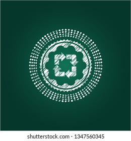 recycle icon with chalkboard texture