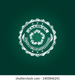 recycle icon with chalkboard texture