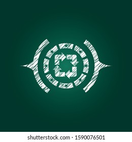 recycle icon with chalkboard texture