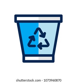 Recycle icon concept. Available in vector. fullfiled color style.