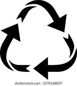 Icono de RECYCLE como concepto de consumo correcto y práctico de recursos