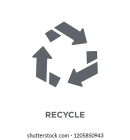 Recycle icon. Recycle design concept from Ecology collection. Simple element vector illustration on white background.
