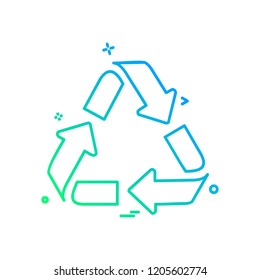 Recycle icon design vector