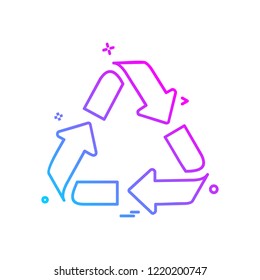 Recycle icon design vector