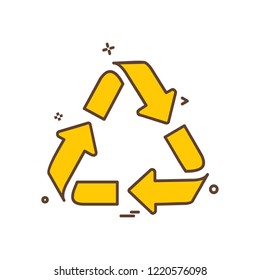 Recycle icon design vector