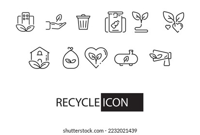 recycle icon design vector illustration nature save and natural element icon