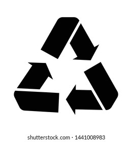 Recycle icon or drawing symbol. Element or pictogram for logo or label. Vector illustration - Vector