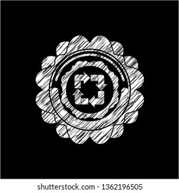 recycle icon drawn with chalkboard texture