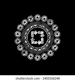 recycle icon drawn with chalkboard texture
