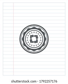 recycle icon drawn in pencil. Vector Illustration. Detailed. 