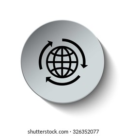 Recycle icon. ECO icon. Ecology icon. Button. Vector illustration. EPS10