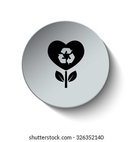 Recycle icon. ECO icon. Ecology icon. Button. Vector illustration. EPS10