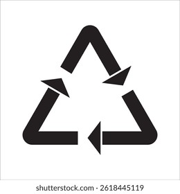 Recycle icon. Editable recycling logo symbol. Vector illustration. Waste recycling innovation. Reuse, eco-friendly environment and save the planet white on background