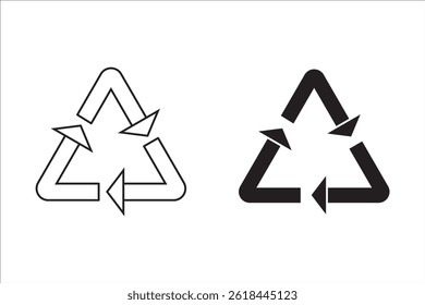 Recycle icon. Editable recycling logo symbol. Vector illustration. Waste recycling innovation. Reuse, eco-friendly environment and save the planet white on background
