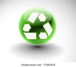 Recycle icon element - vector illustration.