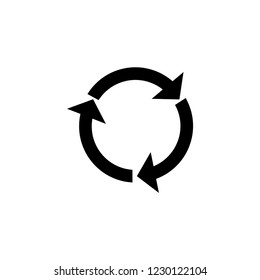 Recycle Icon. Environmental Management Vector in Flat Design on White Isolated Background. EPS 10.