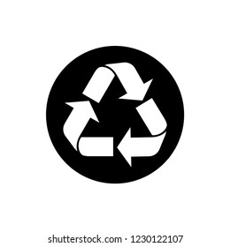 Recycle Icon. Environmental Management Vector in Flat Design on White Isolated Background. EPS 10.