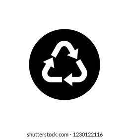 Recycle Icon. Environmental Management Vector in Flat Design on White Isolated Background. EPS 10.