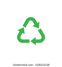 Recycle Icon. Environmental Management Vector in Flat Design on White Isolated Background. EPS 10.