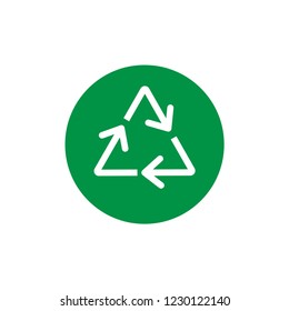 Recycle Icon. Environmental Management Vector in Flat Design on White Isolated Background. EPS 10.