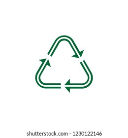 Recycle Icon. Environmental Management Vector in Flat Design on White Isolated Background. EPS 10.