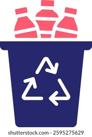 Recycle Icon Fill Vector Illustration