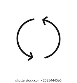 Recycle icon Flat art illustration in outline