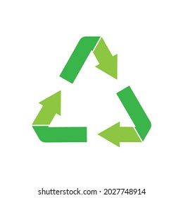 Icon flach wiederverwenden. einzeln auf weißem Hintergrund.