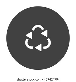 Recycle Icon, flat design style