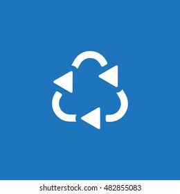 Recycle Icon, flat design style