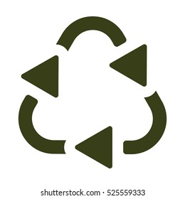 Recycle Icon, flat design style