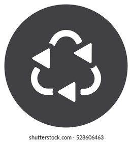 Recycle Icon, flat design style