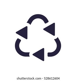Recycle Icon, flat design style