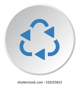 Recycle Icon, flat design style