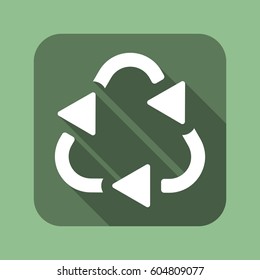 Recycle Icon, flat design style