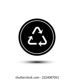 Recycle icon. flat design vector illustration for web and mobile