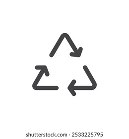 Icono de reciclaje Conjunto de contorno simple plano
