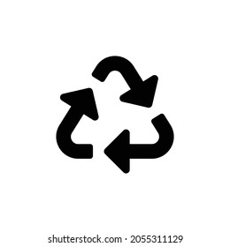 icono de reciclaje. Diseño de estilo plano aislado en un fondo blanco. Ilustración del vector