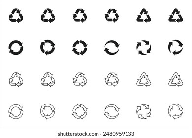 Recycle icon. Generally used to Illustrating Eco-friendly practices, for Recycling Campaign and suitable for Environmental initiatives and Sustainability Projects.