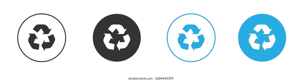 Icono de reciclaje. Plantilla de diseño de iconos gráficos