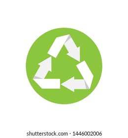 Recycle icon. Green eco sign, Save planet concept Vector