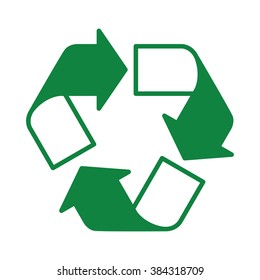 recycle icon green half transparent